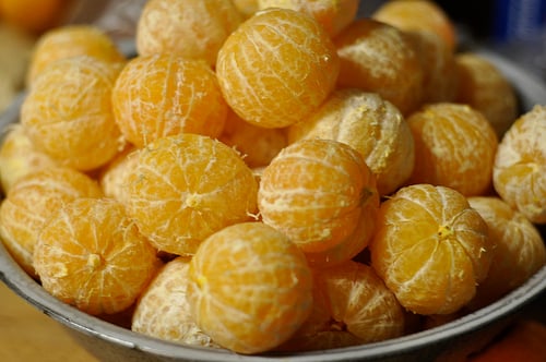 peeled clementines