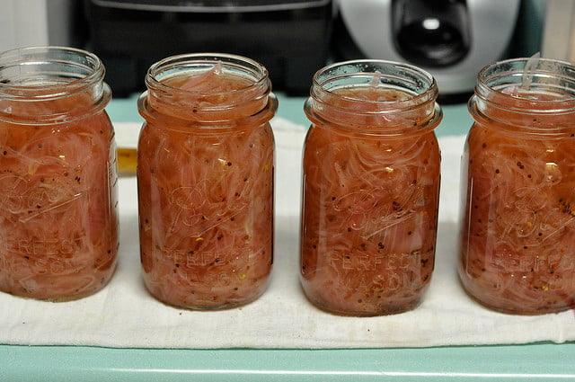 Sweet and Spicy Pickled Onions - Brunch & Batter