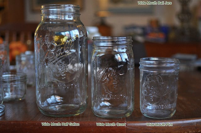 Mason Jar Size Chart