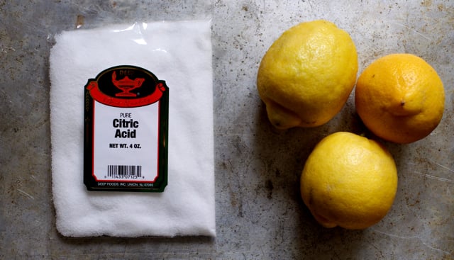 citric acid in food